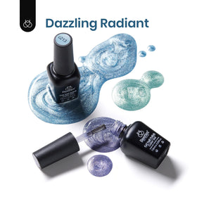 Silver cat eye gel polish from beetles