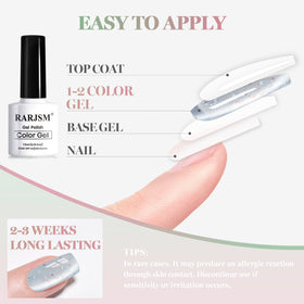 Silver shade from RARJSM Bubble Cat Eye Gel Nail Polish Set