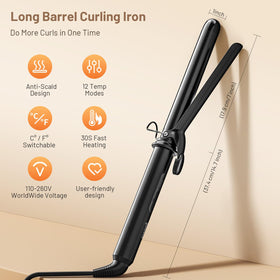 SimerSure Curling Iron with anti-scald gloves included