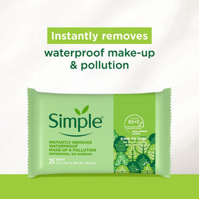 Simple Cleansing Wipes with Vitamin B5 and E ingredients