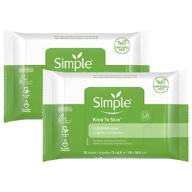 Simple Kind To Skin Cleansing Makeup Remover Wipes front view packaging