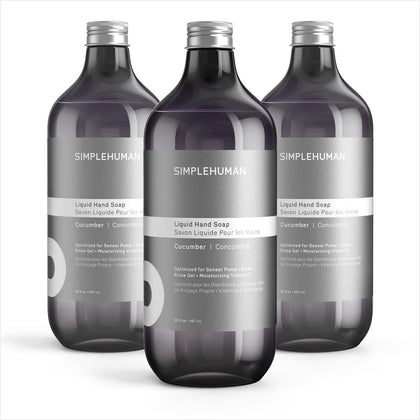 simplehuman Cucumber Liquid Hand Soap Refill 3-Pack front view