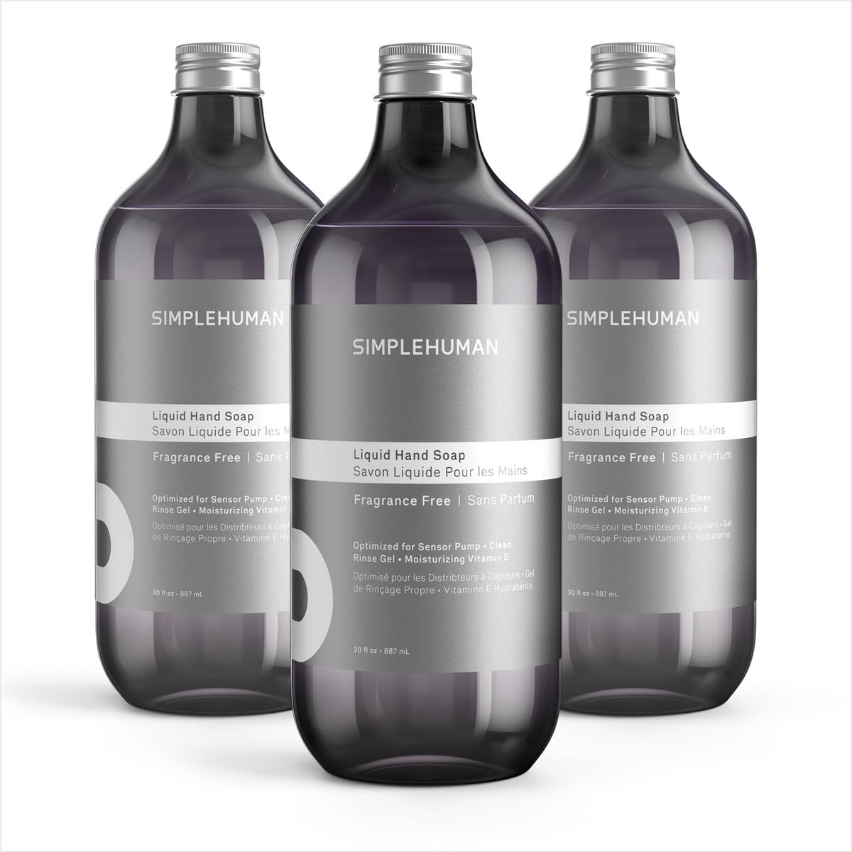 simplehuman fragrance free liquid hand soap refill pack front view
