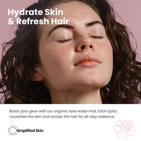 Simplified Skin Rose Water Spray back view