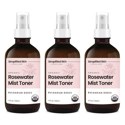 Simplified Skin Rose Water Spray front view with label