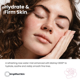Simplified Skin Rose Water Spray side view showing nozzle