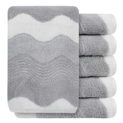 SINLAND Coral Velvet Face Towel front view, 12x12 inch