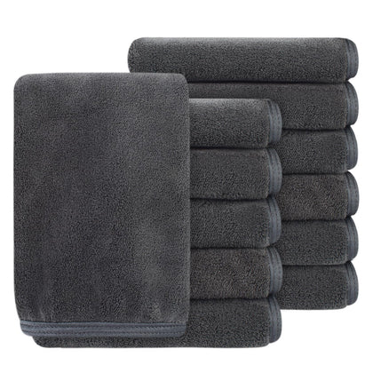 SINLAND Microfiber Coral Velvet Face Towel front view, soft texture