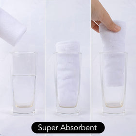 SINLAND Microfiber Facial Cloth in use for makeup removal