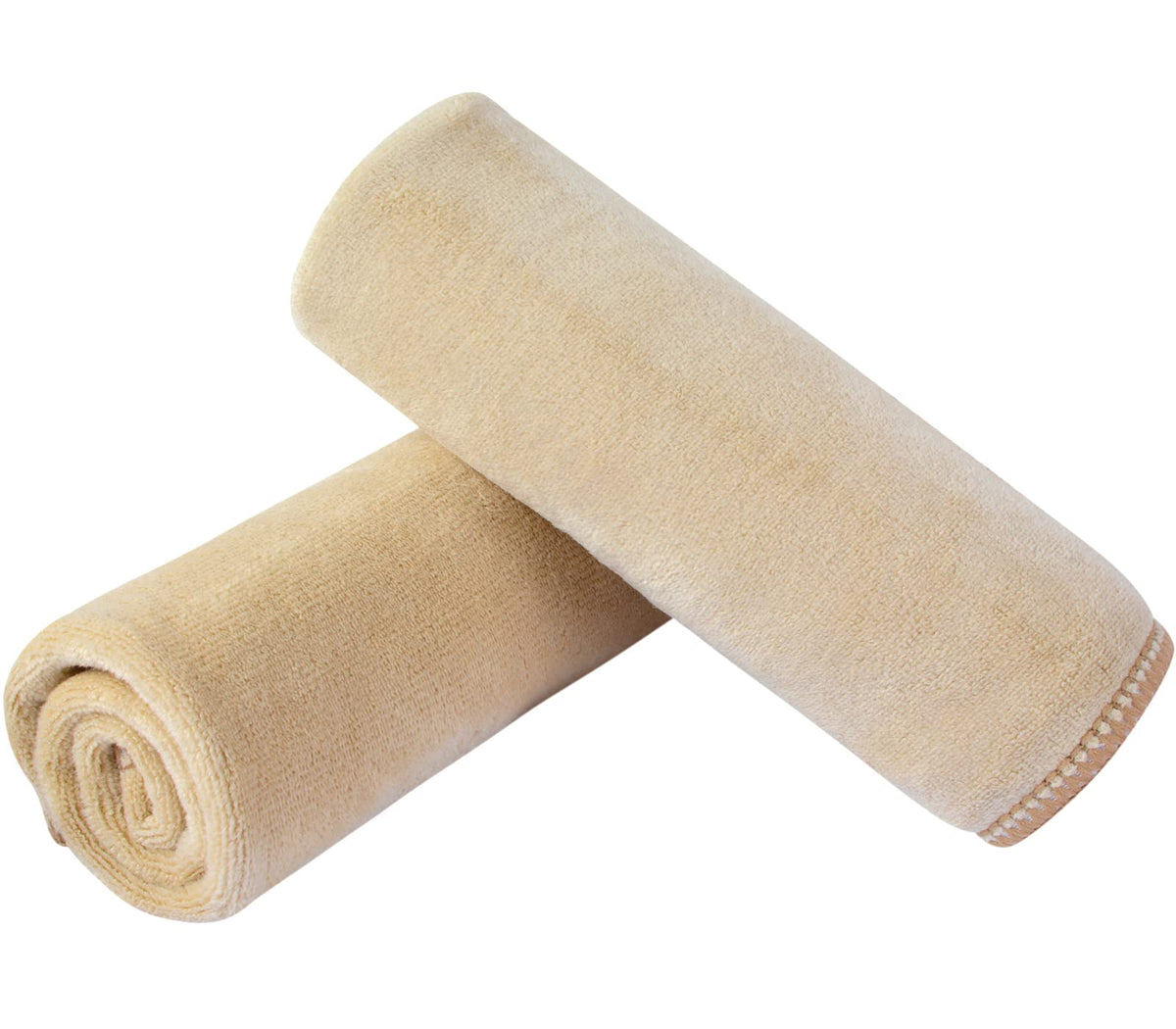 SINLAND Microfiber Facial Cloths 12x12 inch cream colour front view