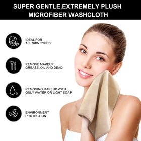 SINLAND Microfiber Facial Cloths 12x12 inch cream colour packaging