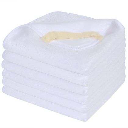 SINLAND Microfiber Facial Cloths 12x12 inch white pack front view