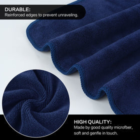 SINLAND Microfiber Facial Cloths 12x12 inches displayed on a bathroom counter