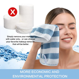 SINLAND Microfiber Facial Cloths drying on a rack