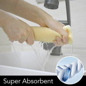 SINLAND Microfiber Facial Cloths drying quickly on a towel rack