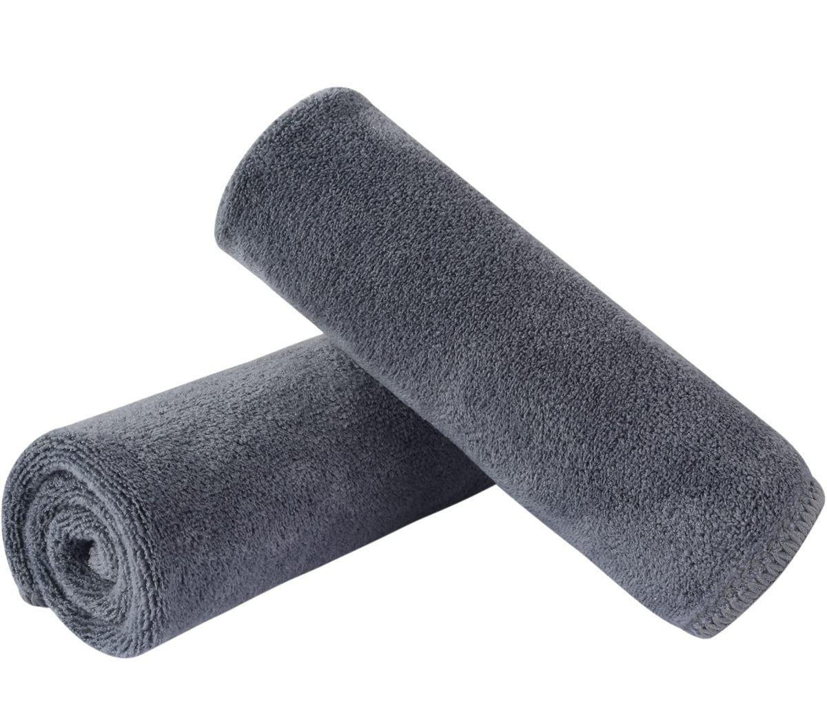 SINLAND Microfiber Facial Cloths grey 12x12 inch front view
