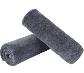 SINLAND Microfiber Facial Cloths grey 12x12 inch front view