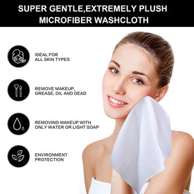 SINLAND Microfiber Facial Cloths in a bathroom setting
