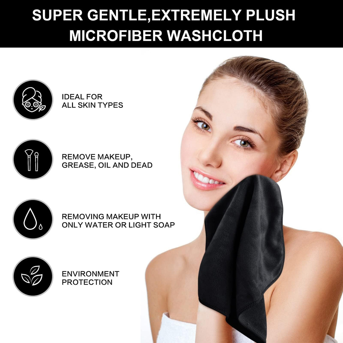 SINLAND Microfiber Facial Cloths in various colours