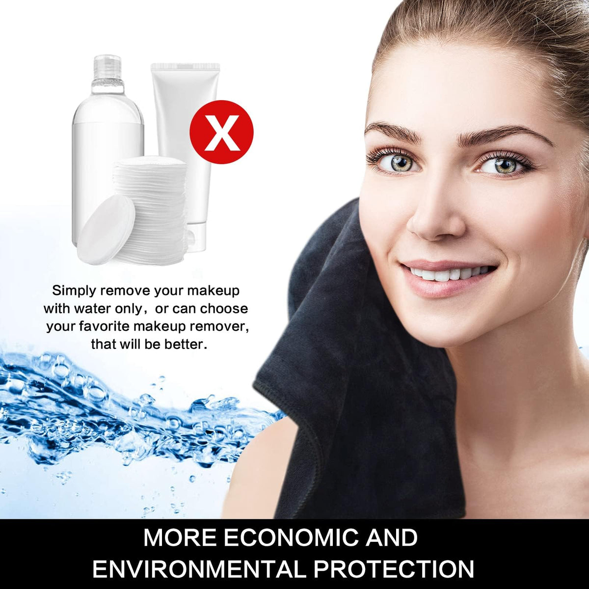 SINLAND Microfiber Facial Cloths showing absorbent quality