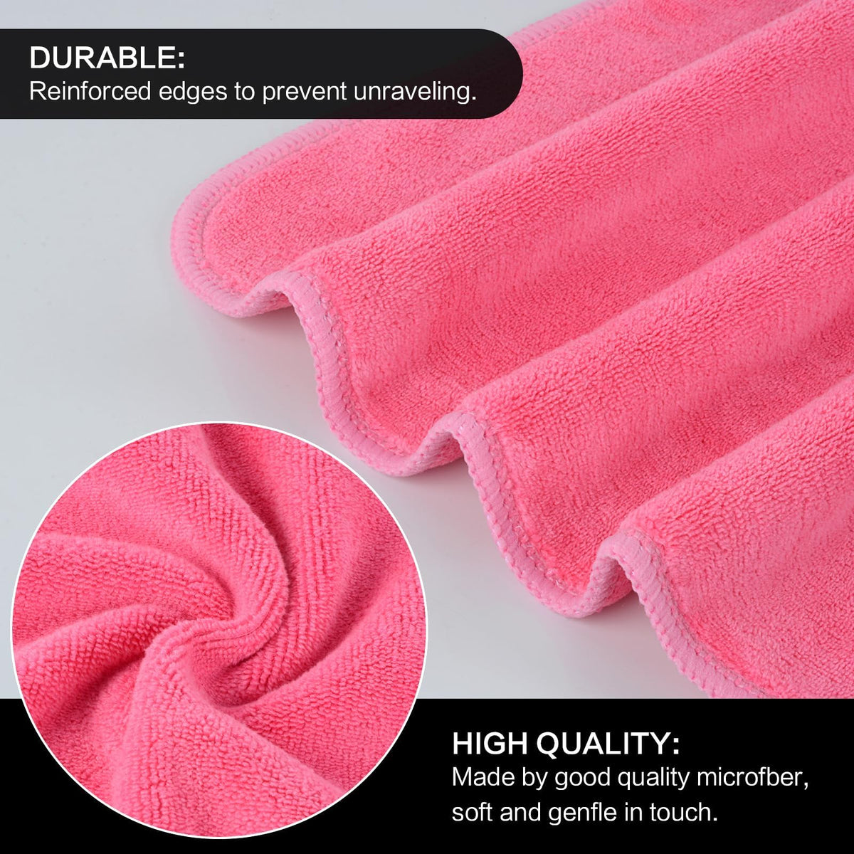 SINLAND Microfiber Facial Cloths stacked in a neat arrangement
