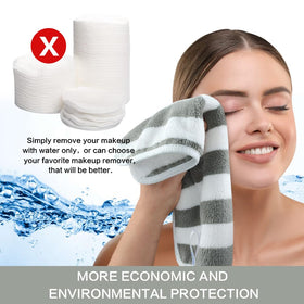 SINLAND Microfiber Facial Cloths stacked showing different colours