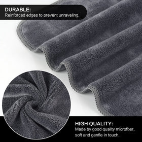 SINLAND Microfiber Facial Cloths stacked showing size