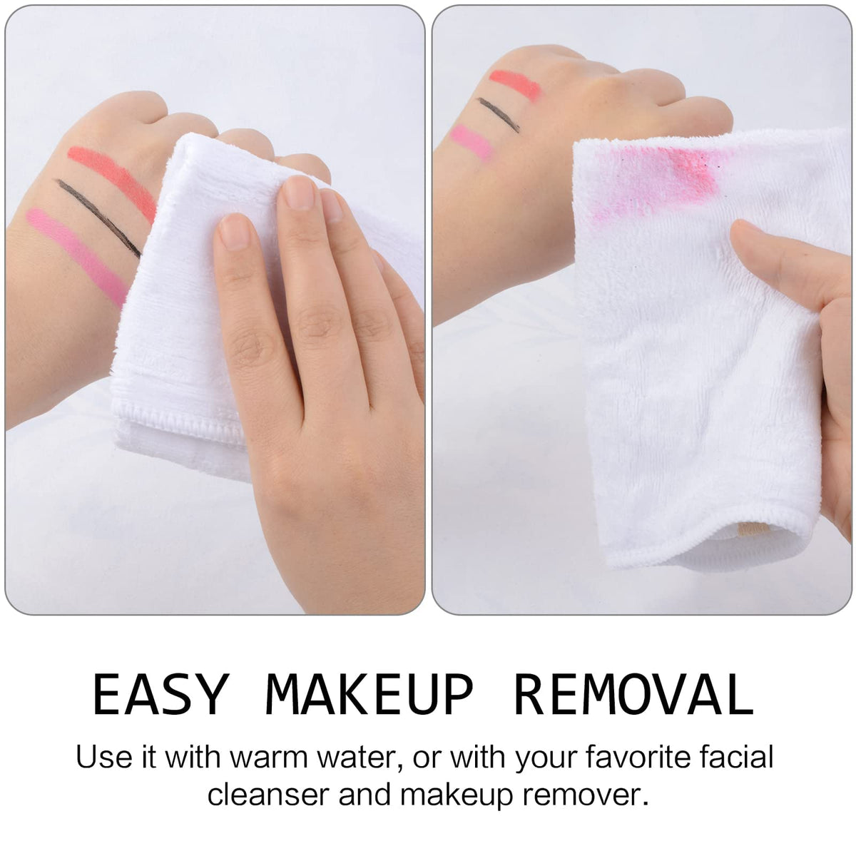 SINLAND Microfiber Facial Cloths with light soap