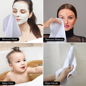SINLAND Microfiber Facial Cloths with light soap and water