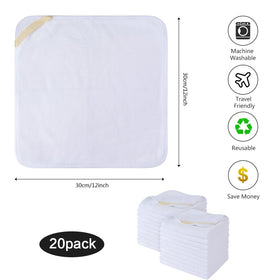 SINLAND Microfiber Facial Cloths with light soap for cleaning