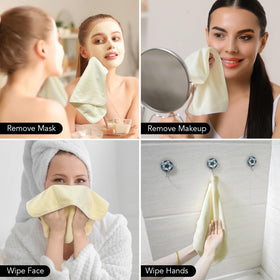 SINLAND Microfiber Facial Cloths with light soap for gentle cleansing