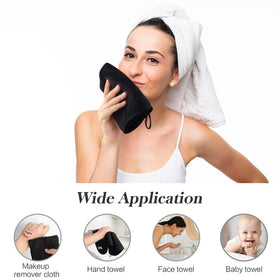 SINLAND washcloths in use during skincare routine