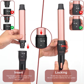 SIQUER curling wand with insulation tip and glove