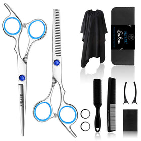 Sirabe 11 PCS Hair Cutting Scissors Set displayed with all tools