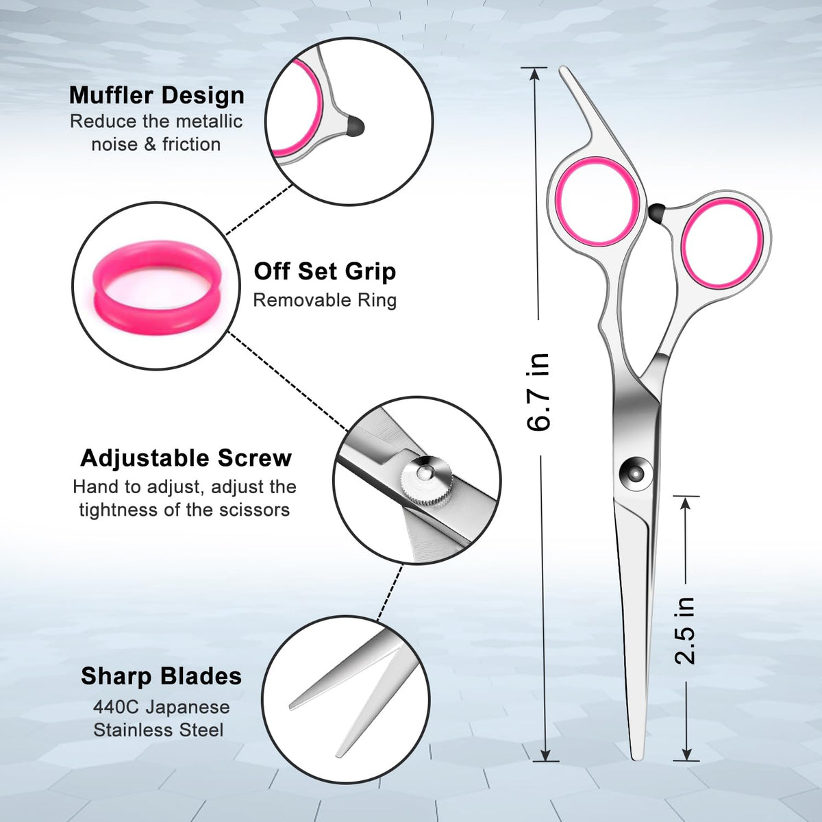 Sirabe hair scissors and thinning shears set