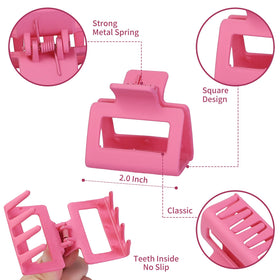 Sisiaipu 12 pack of hair claw clips in vibrant colours