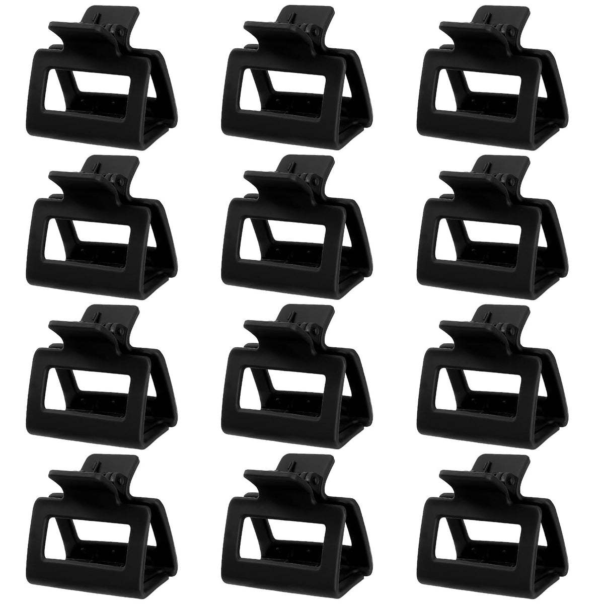 Sisiaipu 12 Pcs Medium Hair Claw Clips black packaging