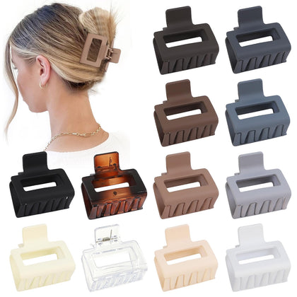 Sisiaipu 12 Pcs Medium Hair Claw Clips in assorted colours