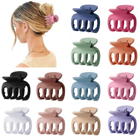 Sisiaipu 12Pcs Hair Clips Set in assorted colours front view