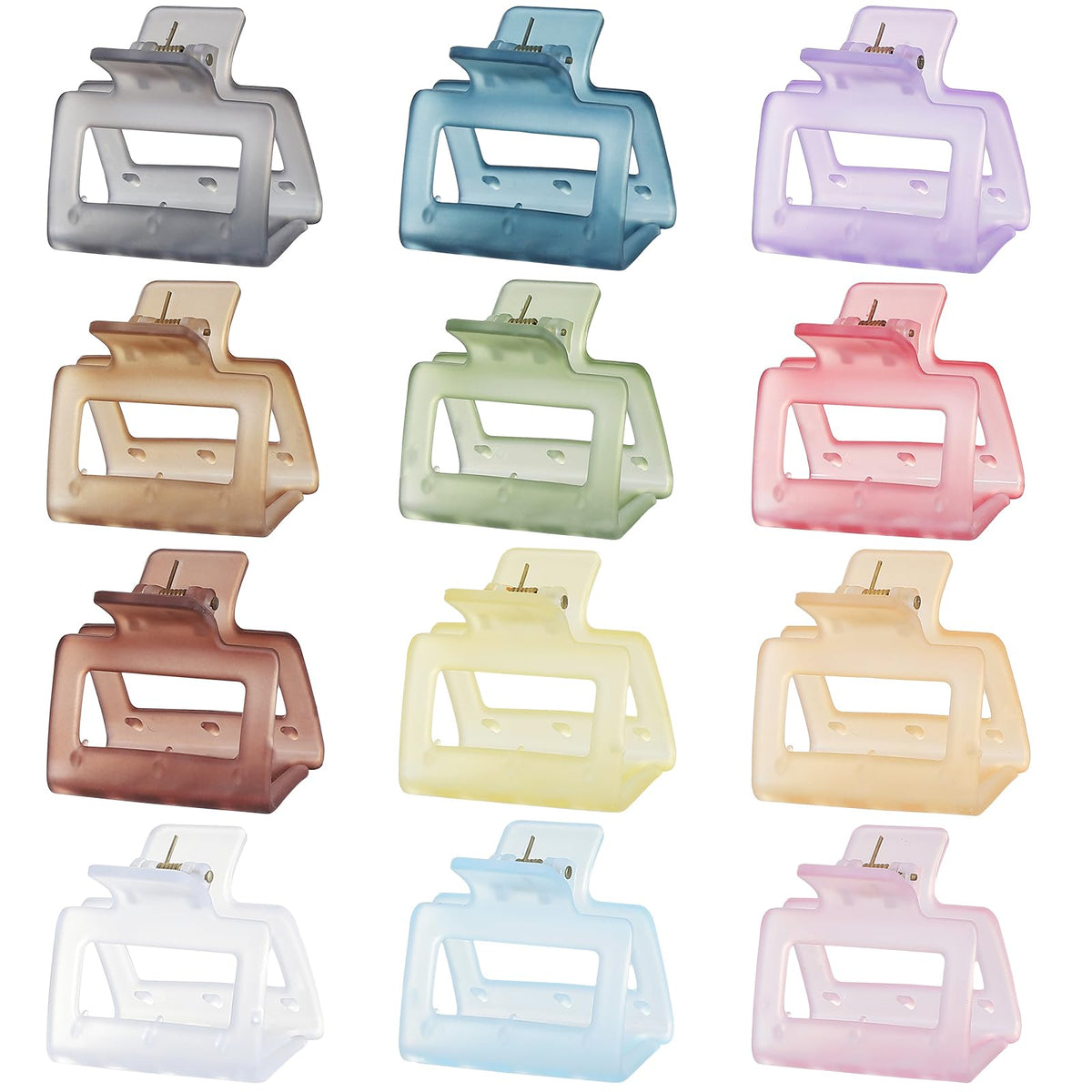 Sisiaipu 2 Inch Medium Hair Claw Clips in Tea Colour