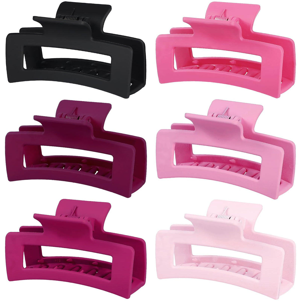Sisiaipu 3.5 inch medium hair claw clips in pink and purple