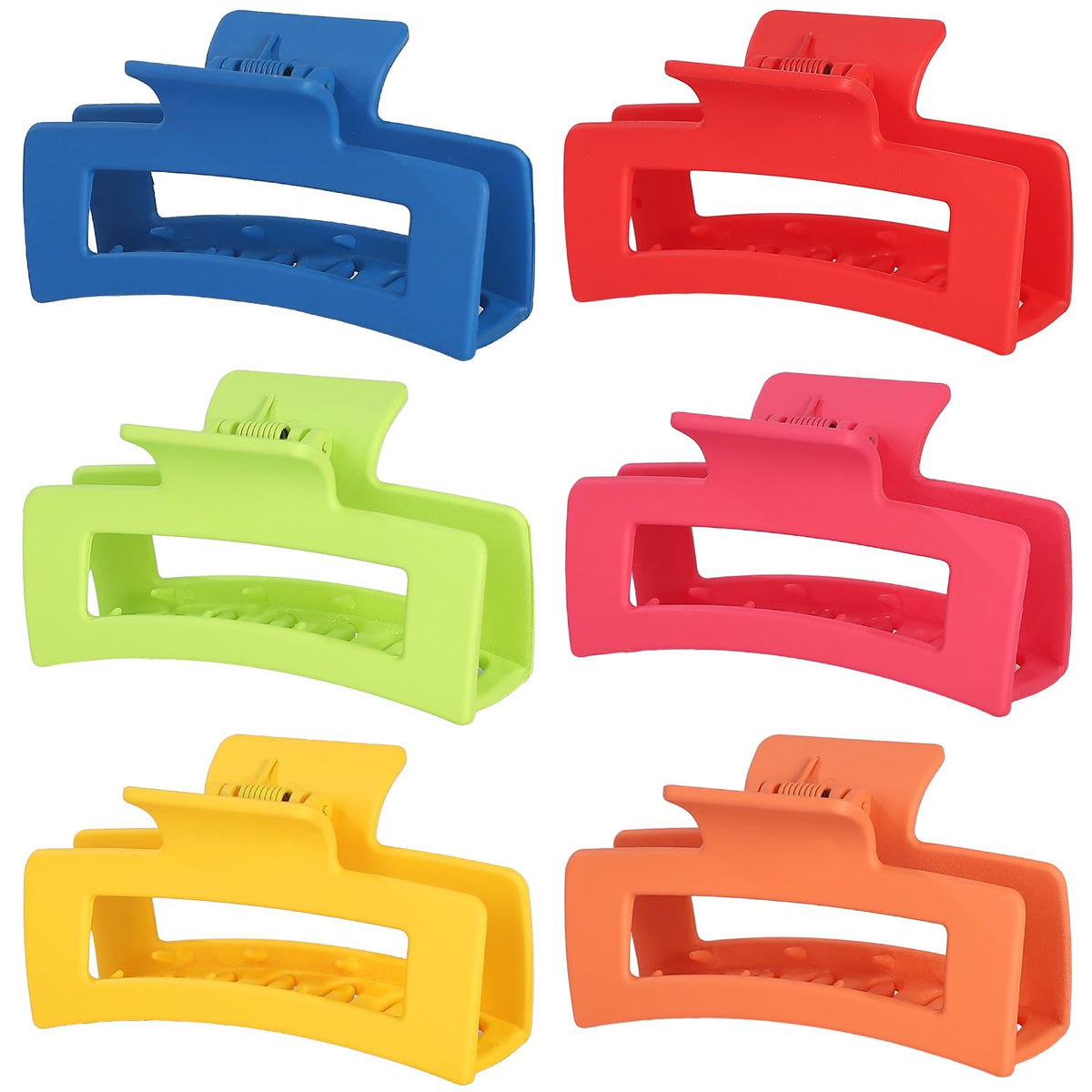 Sisiaipu 3.5 Inch Square Hair Clips Klein Blue front view