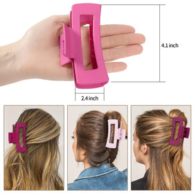 Sisiaipu 4 Inch Large Hair Claw Clip close-up of non-slip design