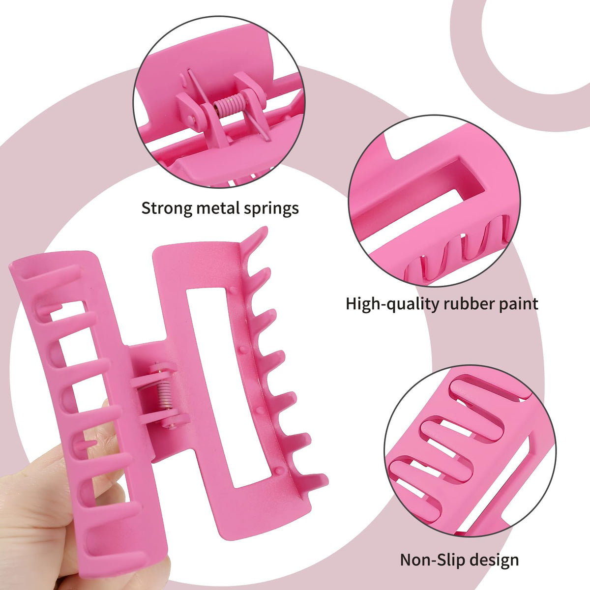 Sisiaipu 4 Inch Large Hair Claw Clips displayed in a pack