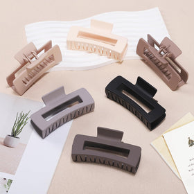 Sisiaipu 4 Inch large hair claw clips in assorted colours, side view