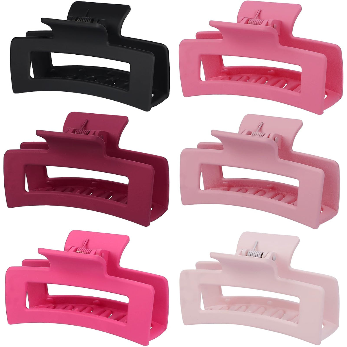 Sisiaipu 6 pack medium hair claw clips in assorted colours