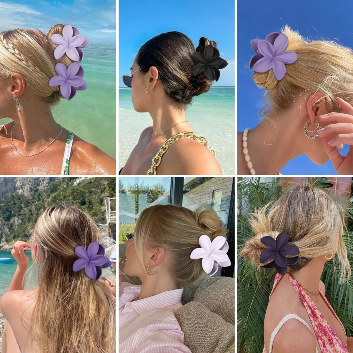 Sisiaipu Flower Hair Clip being used in a hairstyle