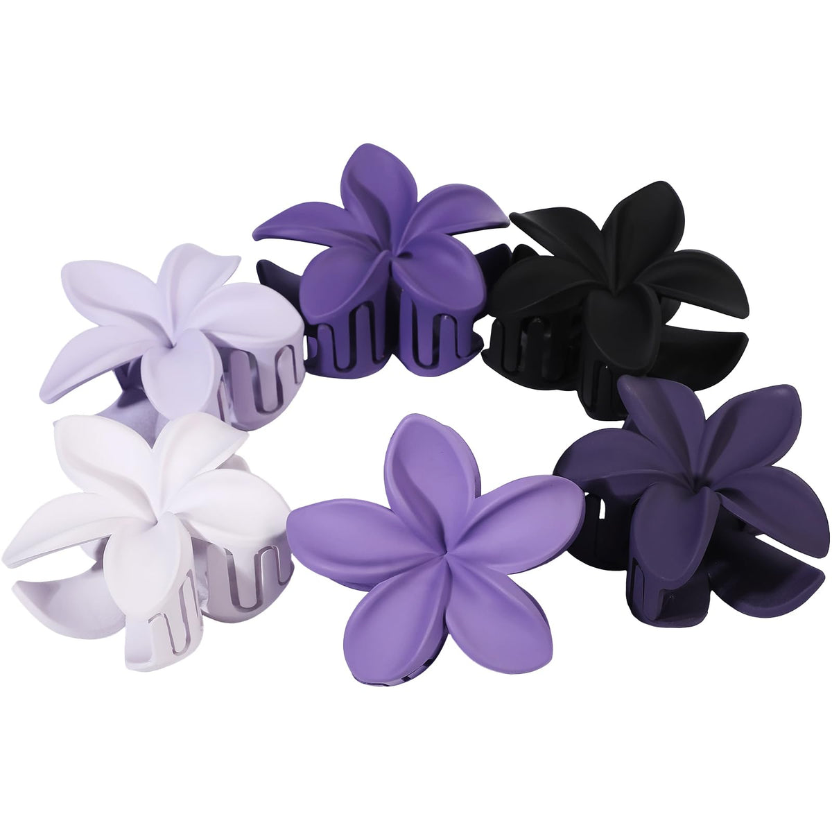 Sisiaipu Flower Hair Clip in black on a white background