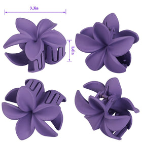 Sisiaipu Flower Hair Clip in white with floral design