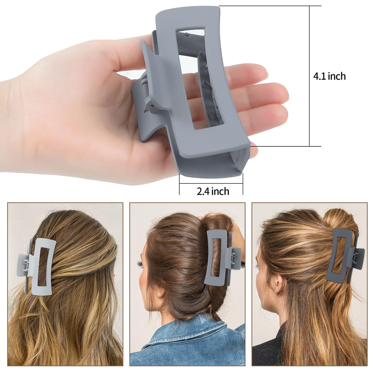 Sisiaipu hair claw clip demonstrating non-slip design